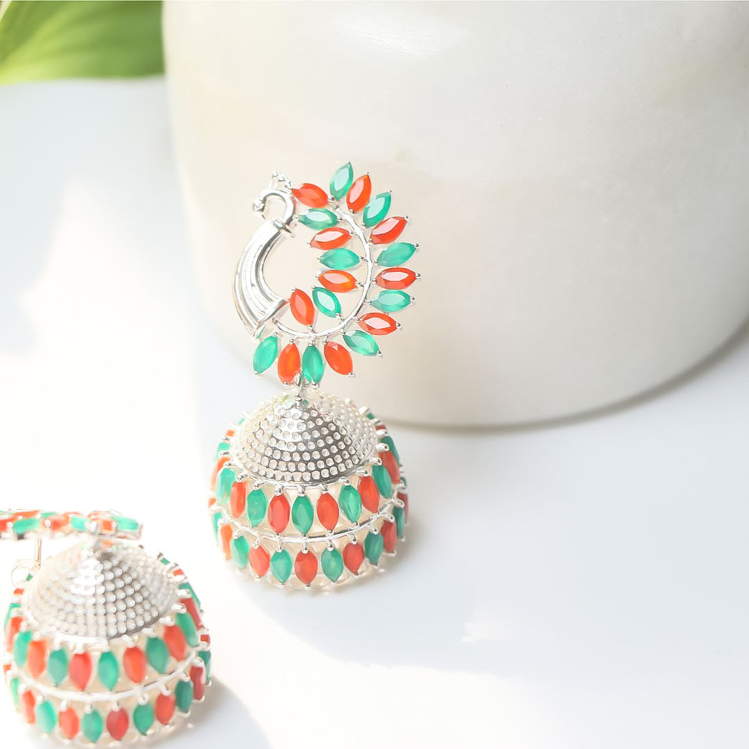 Peacock Multicolour Jhumki