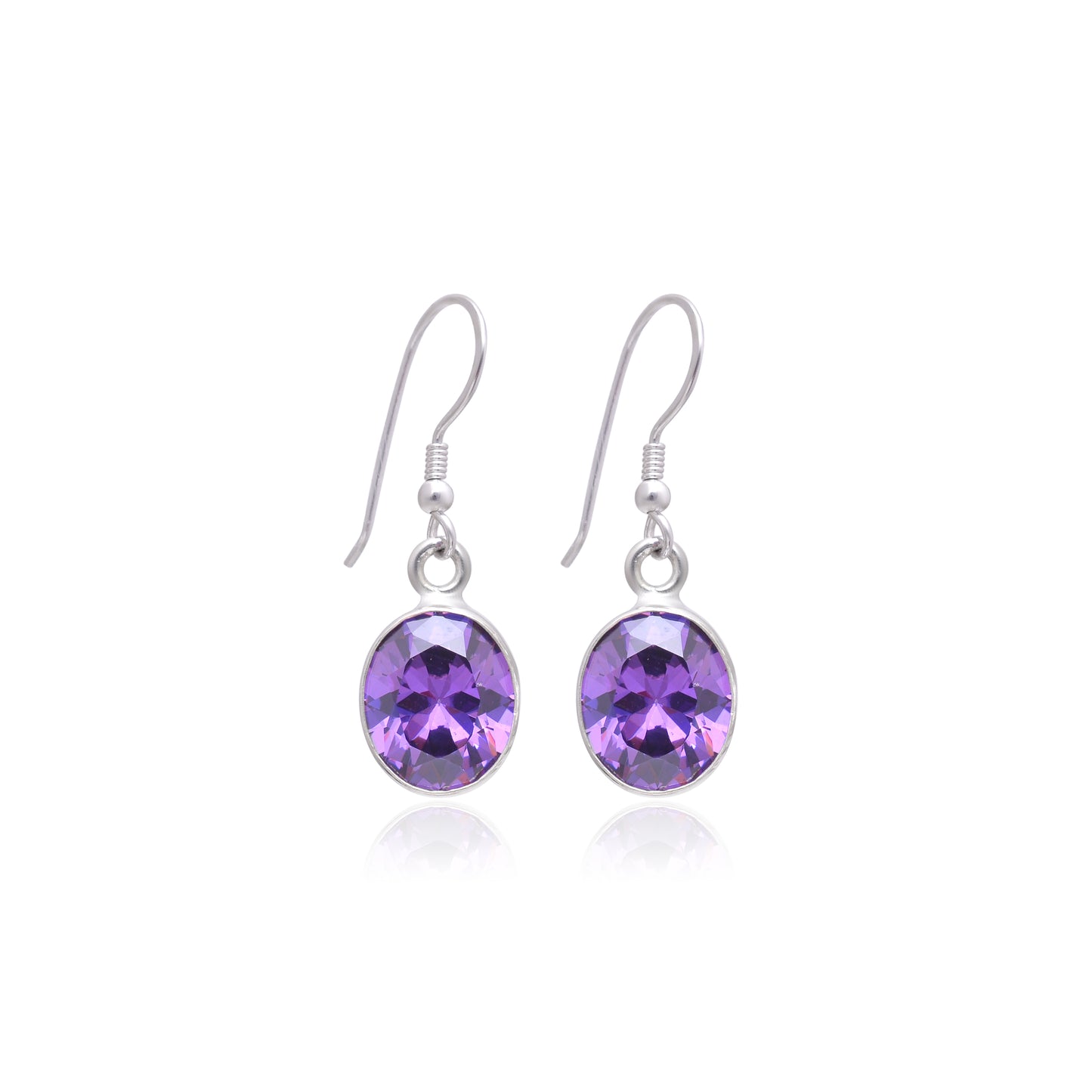 Cubic Zirconia Purple Earrings