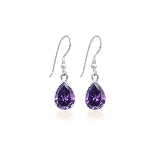 Cubic Zirconia Pear Earrings