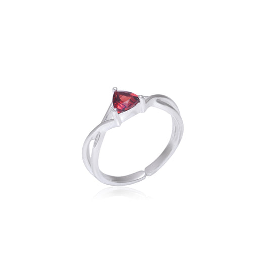 Garnet Single Stone Ring