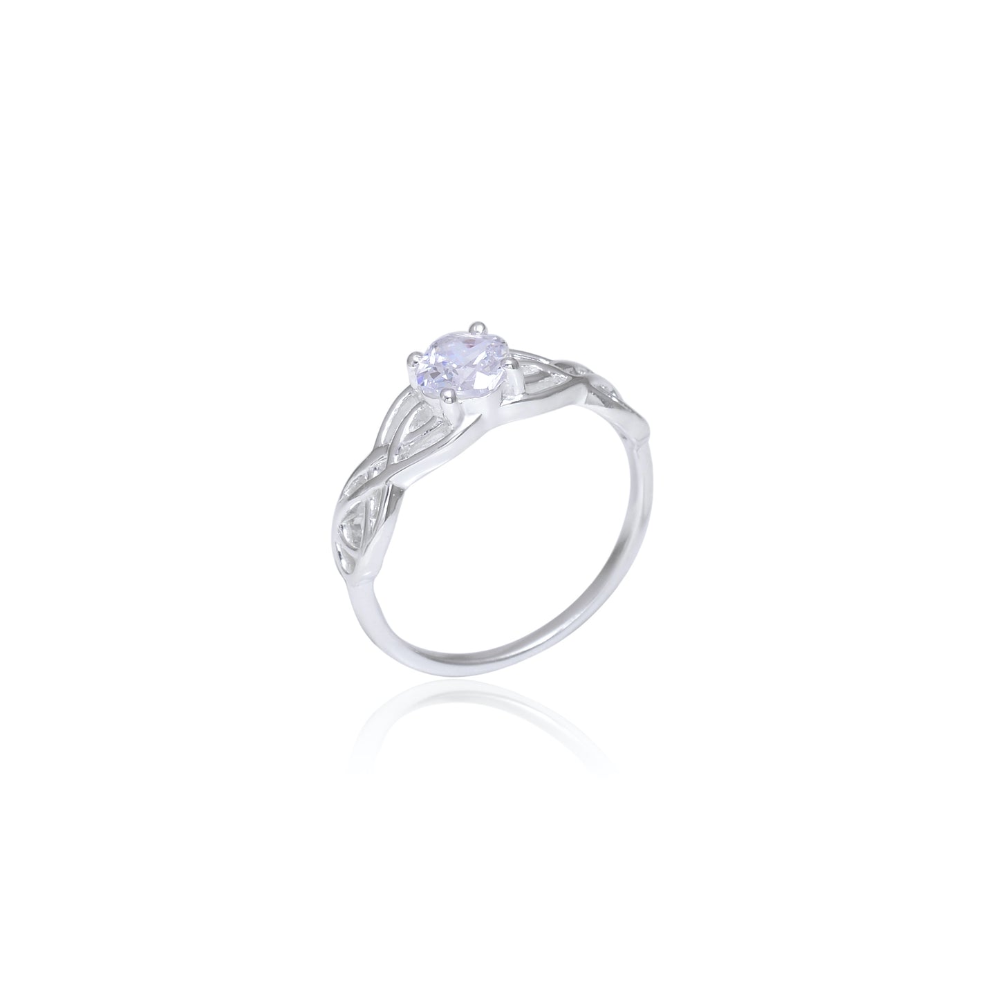 Single Stone Cubic Zirconia Ring