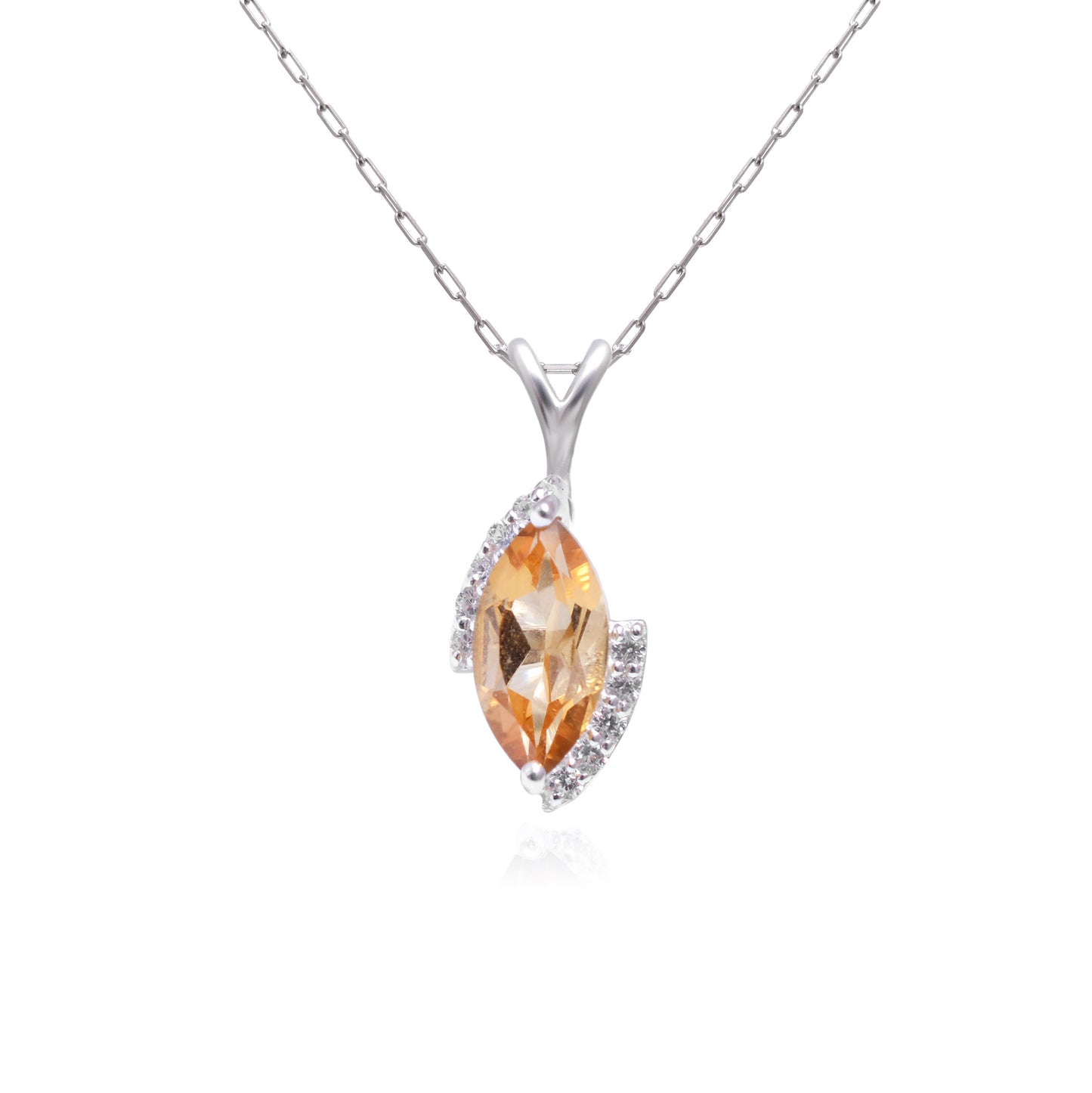 Yellow Citrine Pendant Set