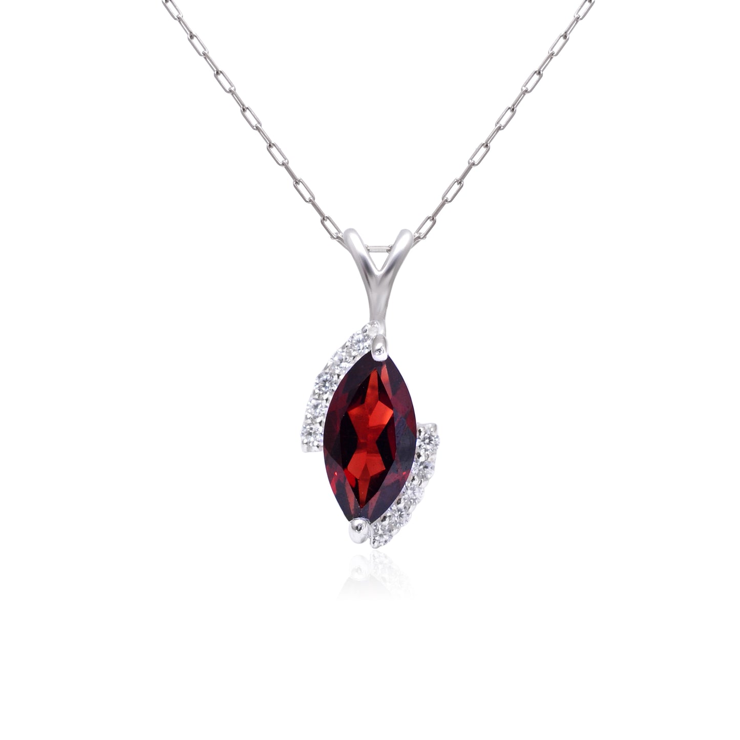Red Garnet Pendant Set
