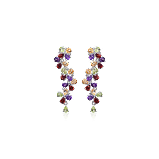 Multicolor Floral Earrings