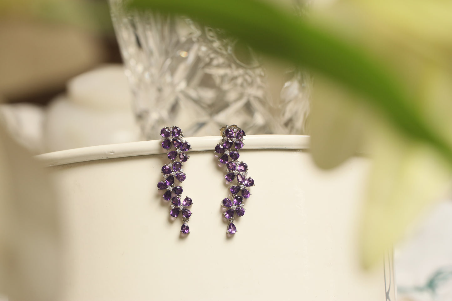Amethyst Purple Earrings