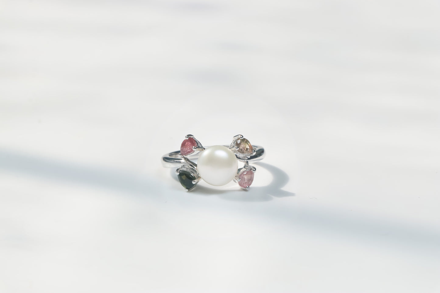 Pearl Multi Tourmaline Ring