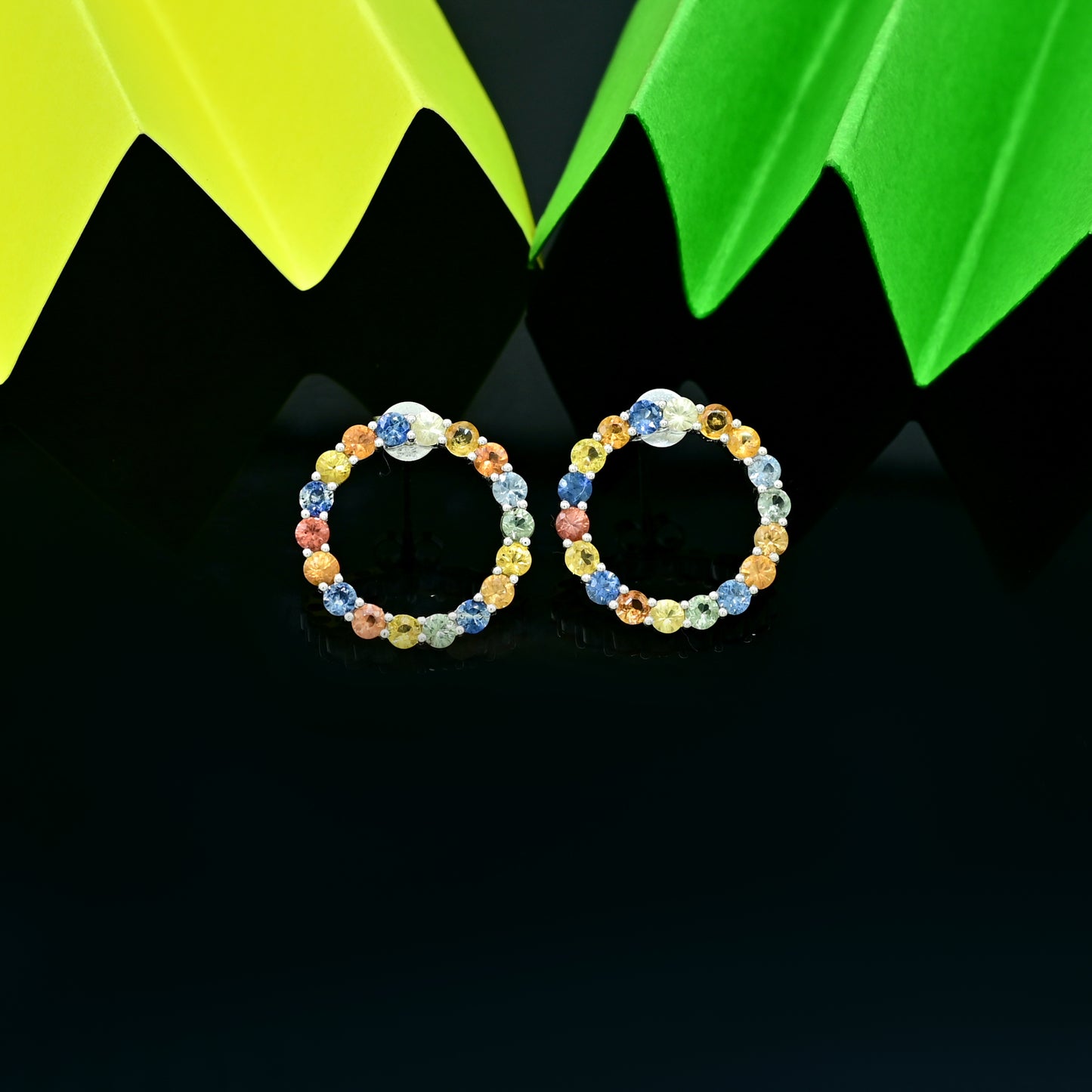 Multi Sapphire Earrings