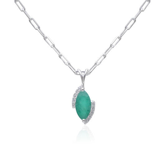Emerald Pendant Set