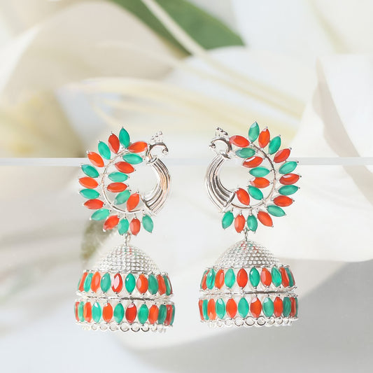 Peacock Multicolour Jhumki