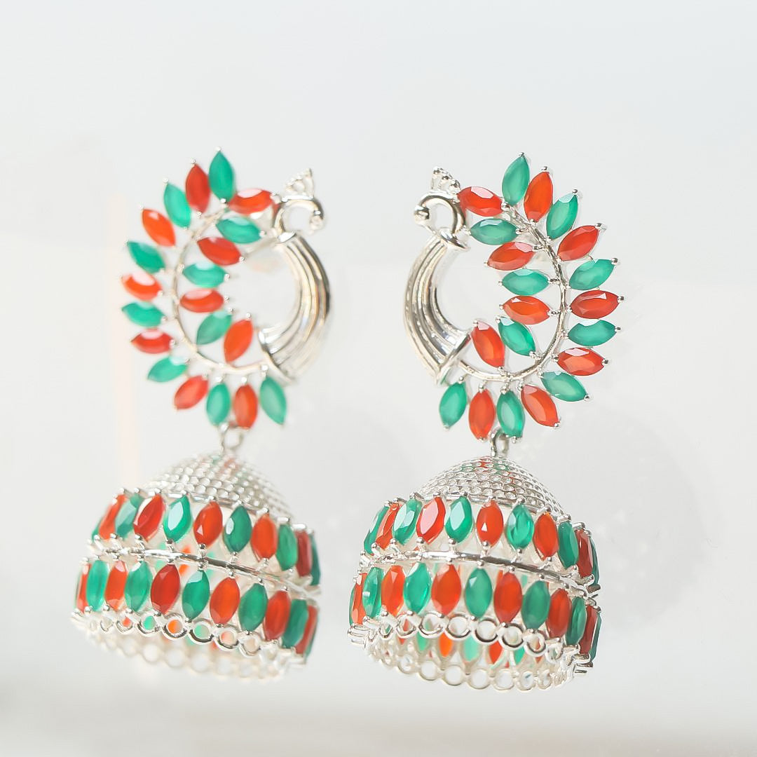 Peacock Multicolour Jhumki