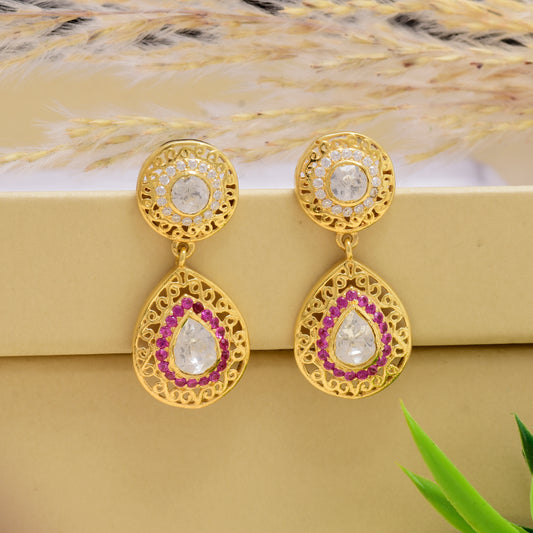 Handmade Jaali Drop Earrings