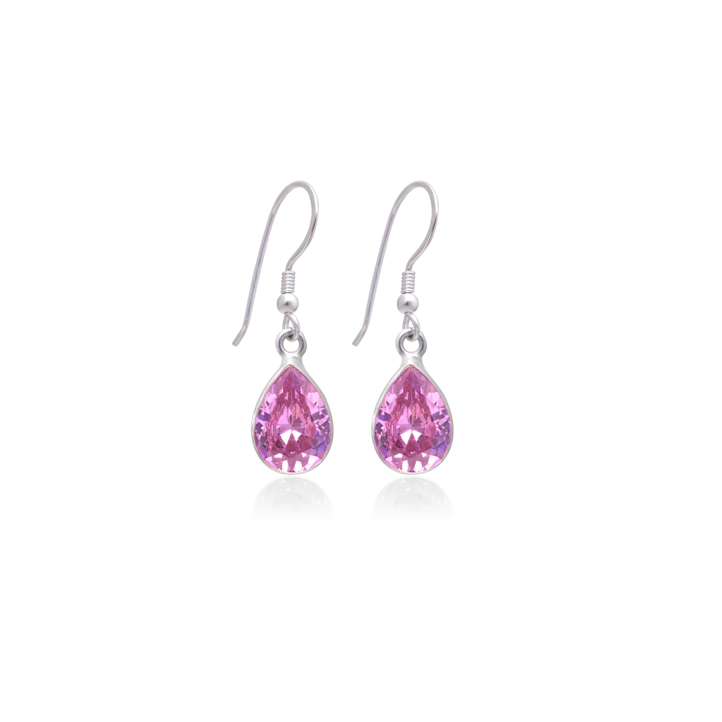 Cubic Zirconia Pink Earrings