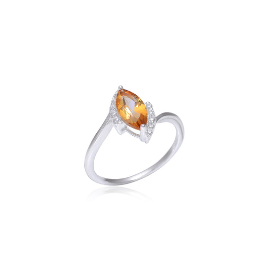 Single Stone Citrine Ring