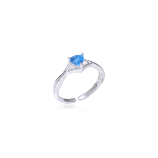 Blue Topaz Single Stone Ring
