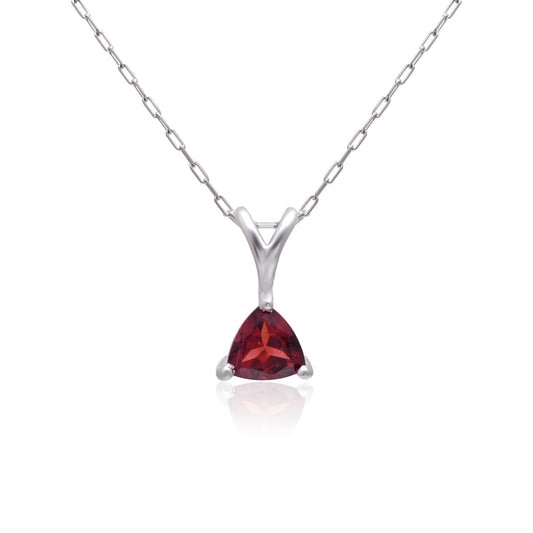 Red Garnet Pendant Set