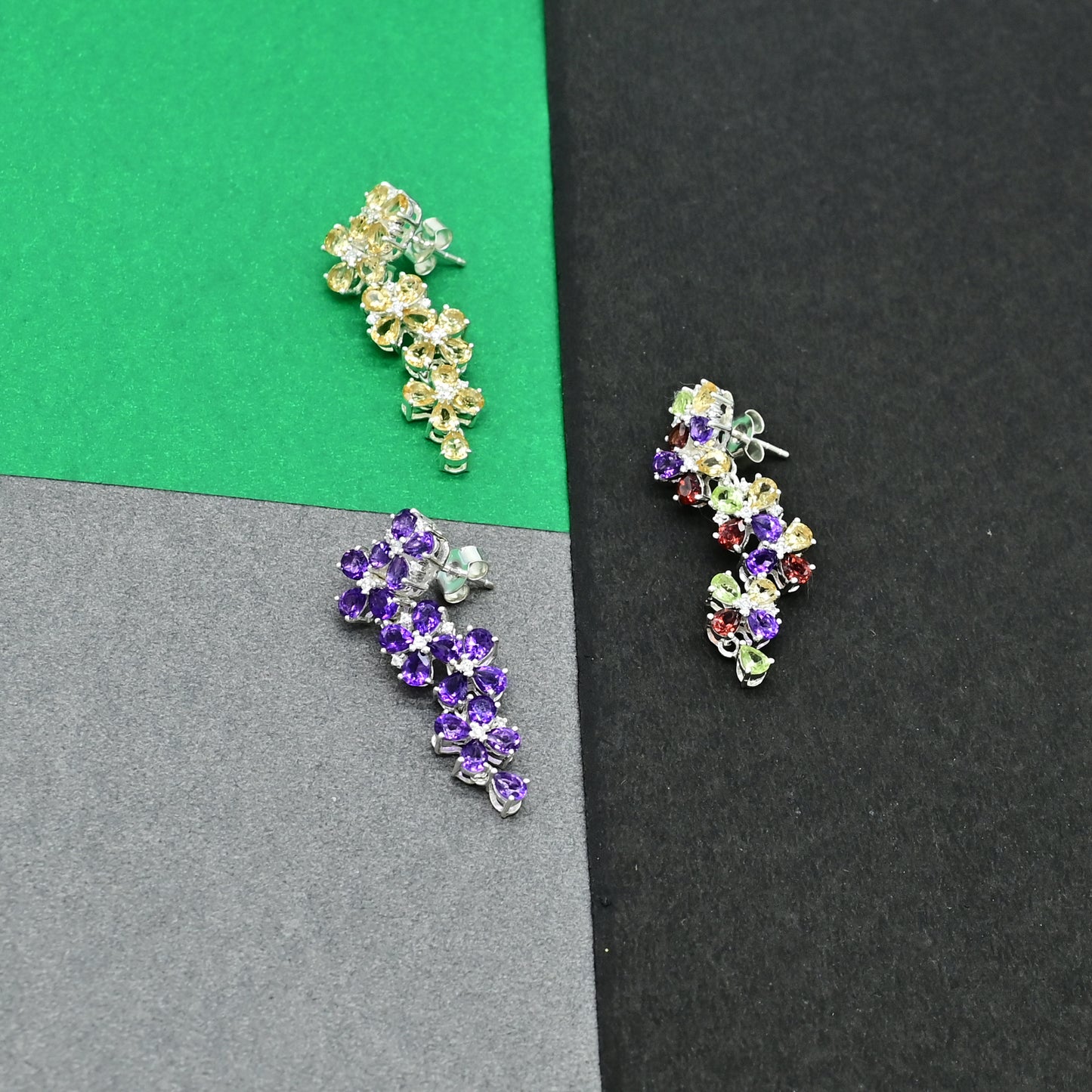 Multicolor Floral Earrings