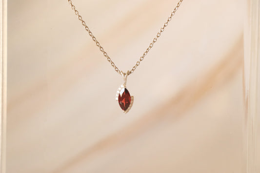 Red Garnet Pendant Set