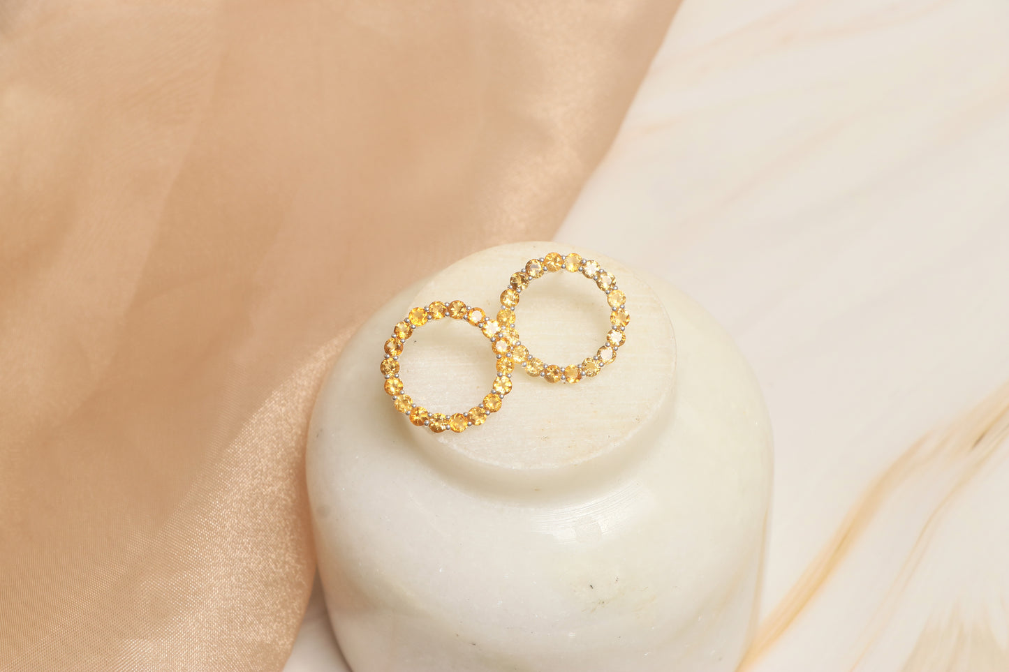 Citrine Yellow Studs