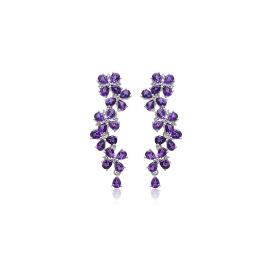Amethyst Purple Earrings